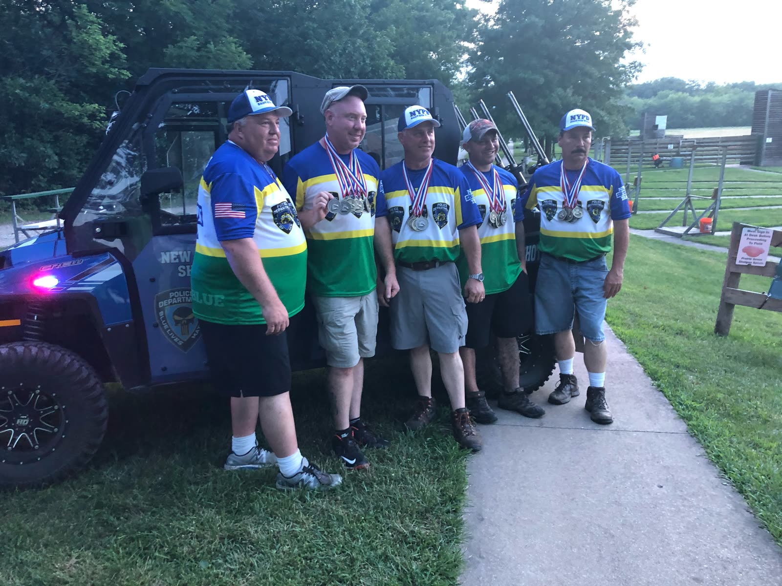 NYPD Shotgun Team with competition medals